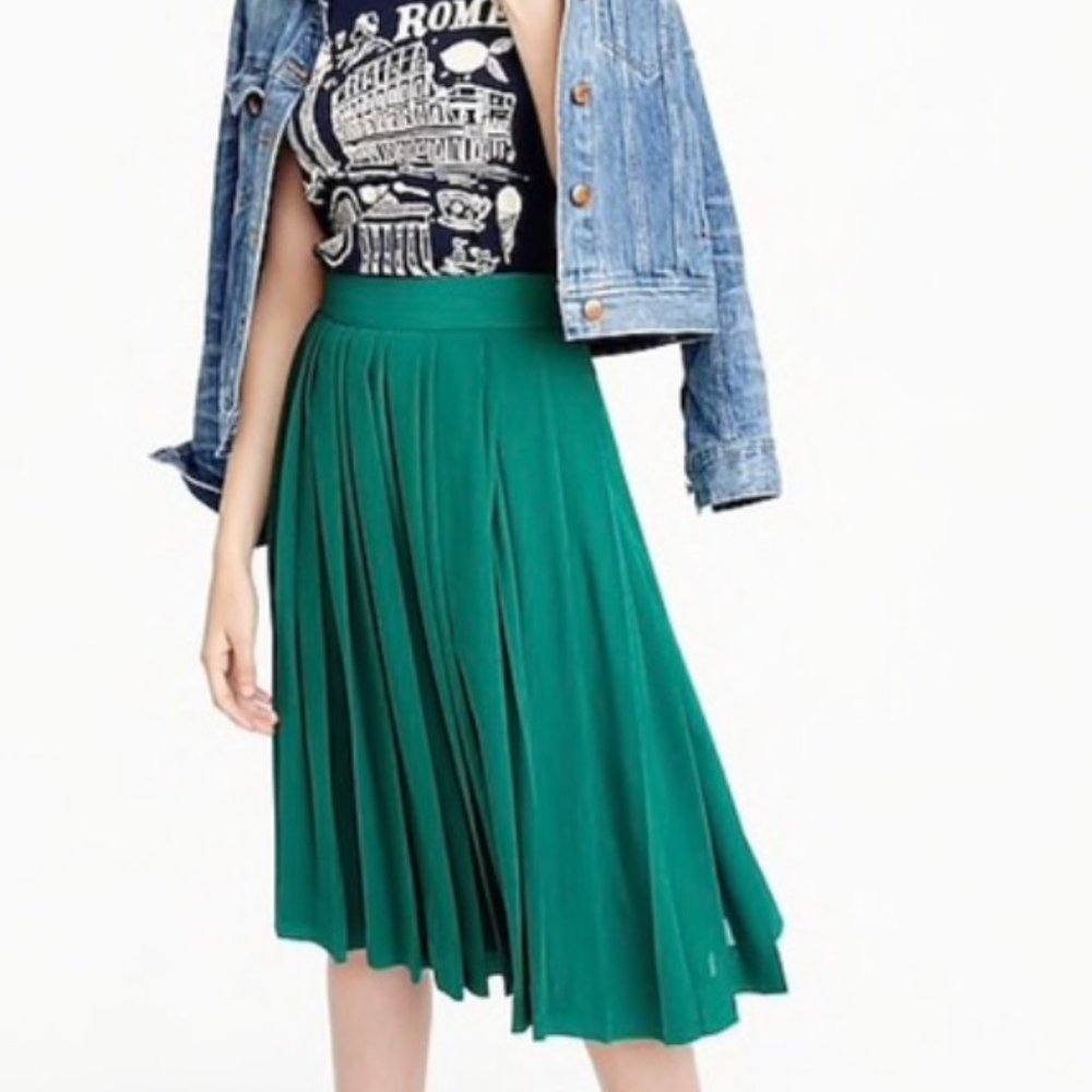 J.Crew Pleated Midi Skirt - Picture 2 of 3